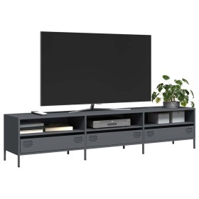 Mueble de TV acero laminado en frío antracita 202x39x43,5 cm Mueble de TV acero laminado en frío antracita 202x39x43,5 cm