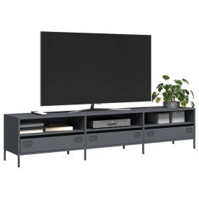 Mueble de TV acero laminado en frío antracita 202x39x43,5 cm Mueble de TV acero laminado en frío antracita 202x39x43,5 cm