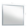 Espejo de pared de baño con LED 80x60 cm