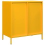 Aparador acero laminado en frío amarillo mostaza 68x39x73,5 cm
