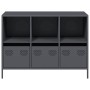 Aparador acero laminado en frío gris antracita 101,5x39x73,5 cm