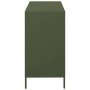 Aparador de acero laminado en frío verde oliva 101,5x39x73,5 cm