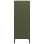 Aparador de acero verde oliva 35x39x103,5 cm