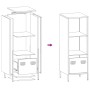 Aparador de acero blanco 35x39x103,5 cm