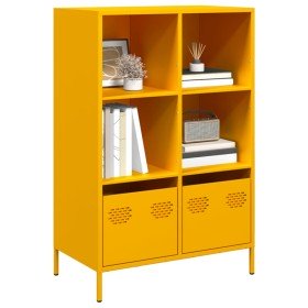 Aparador acero amarillo mostaza 68x39x103,5 cm en Aparadores | Comprar online en Foro24
