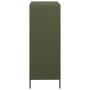 Aparador acero verde oliva 68x39x103,5 cm