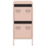 Aparador de acero laminado en frío rosa 35x39x73,5 cm