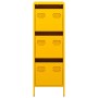 Aparador de acero amarillo mostaza 39x35x103,5 cm