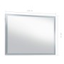 Espejo de pared de baño con LED 100x60 cm