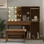 LED-Waschtischset aus braunem Eichensperrholz von vidaXL, Schlafzimmermöbel-Sets - Ref: Foro24-3114106, Preis: 231,78 €, Raba...