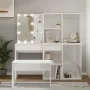 Glänzend weißes Sperrholz-LED-Waschtischset von vidaXL, Schlafzimmermöbel-Sets - Ref: Foro24-3114103, Preis: 234,90 €, Rabatt: %