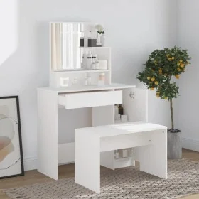 Weißes Schminktischset 86,5x35x136 cm von vidaXL, Schlafzimmerkommoden - Ref: Foro24-3114147, Preis: 114,26 €, Rabatt: %