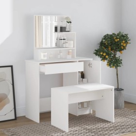 White dressing table set 86.5x35x136 cm by vidaXL, Bedroom Dressers - Ref: Foro24-3114147, Price: 114,08 €, Discount: %