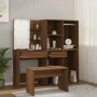 Brown Oak Plywood LED Vanity Set by vidaXL, Bedroom furniture sets - Ref: Foro24-3114106, Price: 231,78 €, Discount: %