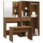 Brown Oak Plywood LED Vanity Set by vidaXL, Bedroom furniture sets - Ref: Foro24-3114106, Price: 231,78 €, Discount: %