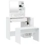 White dressing table set 86.5x35x136 cm by vidaXL, Bedroom Dressers - Ref: Foro24-3114147, Price: 114,26 €, Discount: %