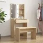 Sonoma Oak Plywood LED Vanity Set by vidaXL, Bedroom Dressers - Ref: Foro24-3114133, Price: 129,58 €, Discount: %