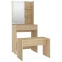 Sonoma Oak Plywood LED Vanity Set by vidaXL, Bedroom Dressers - Ref: Foro24-3114133, Price: 129,58 €, Discount: %