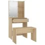 Sonoma Oak Plywood LED Vanity Set by vidaXL, Bedroom Dressers - Ref: Foro24-3114133, Price: 129,58 €, Discount: %