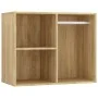 Juego de tocador con LED madera contrachapada roble Sonoma de vidaXL, Conjuntos de muebles para dormitorios - Ref: Foro24-311...