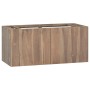 Wand-Badezimmerschrank aus massivem Teakholz 90x39x40 cm von vidaXL, Schließfächer und Lagerschränke - Ref: Foro24-338254, Pr...