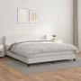 Cama box spring con colchón cuero sintético blanco 160x200 cm de vidaXL, Camas y somieres - Ref: Foro24-3130668, Precio: 518,...
