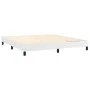 Box spring bed with white synthetic leather mattress 160x200 cm by vidaXL, Beds and slatted bases - Ref: Foro24-3130668, Pric...
