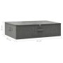 Anthrazitgraue Aufbewahrungsbox aus Stoff, 70 x 40 x 18 cm von vidaXL, Aufbewahrungskörbe - Ref: Foro24-332903, Preis: 33,15 ...