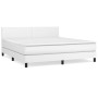Boxspringbett mit weißer Kunstledermatratze 160x200 cm von vidaXL, Betten und Lattenroste - Ref: Foro24-3141012, Preis: 516,9...