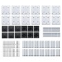 Set de paneles de valla WPC negro 1830x(105-186) cm