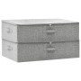 Aufbewahrungsboxen 2 Stück grauer Stoff 70x40x18 cm von vidaXL, Aufbewahrungskörbe - Ref: Foro24-332906, Preis: 47,34 €, Raba...