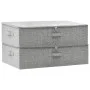 Storage boxes 2 units gray fabric 70x40x18 cm by vidaXL, Storage baskets - Ref: Foro24-332906, Price: 52,38 €, Discount: %