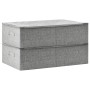 Aufbewahrungsboxen 2 Stück grauer Stoff 70x40x18 cm von vidaXL, Aufbewahrungskörbe - Ref: Foro24-332906, Preis: 47,34 €, Raba...