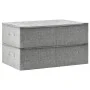 Storage boxes 2 units gray fabric 70x40x18 cm by vidaXL, Storage baskets - Ref: Foro24-332906, Price: 52,38 €, Discount: %