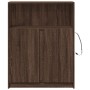 Aparador con LED madera ingeniería marrón roble 77x34x100 cm