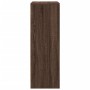 Aparador con LED madera ingeniería marrón roble 77x34x100 cm