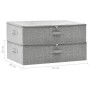 Aufbewahrungsboxen 2 Stück grauer Stoff 70x40x18 cm von vidaXL, Aufbewahrungskörbe - Ref: Foro24-332906, Preis: 47,34 €, Raba...