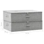 Storage boxes 2 units gray fabric 70x40x18 cm by vidaXL, Storage baskets - Ref: Foro24-332906, Price: 52,38 €, Discount: %