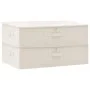 Storage boxes 2 units cream fabric 70x40x18 cm by vidaXL, Storage baskets - Ref: Foro24-332908, Price: 44,36 €, Discount: %