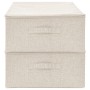 Aufbewahrungsboxen 2 Einheiten cremefarbener Stoff 70x40x18 cm von vidaXL, Aufbewahrungskörbe - Ref: Foro24-332908, Preis: 45...