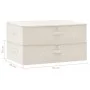 Storage boxes 2 units cream fabric 70x40x18 cm by vidaXL, Storage baskets - Ref: Foro24-332908, Price: 44,36 €, Discount: %