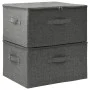 Storage boxes 2 units anthracite gray fabric 43x34x23 cm by vidaXL, Storage baskets - Ref: Foro24-332909, Price: 32,71 €, Dis...