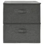 Storage boxes 2 units anthracite gray fabric 43x34x23 cm by vidaXL, Storage baskets - Ref: Foro24-332909, Price: 32,71 €, Dis...