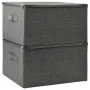 Storage boxes 2 units anthracite gray fabric 43x34x23 cm by vidaXL, Storage baskets - Ref: Foro24-332909, Price: 32,71 €, Dis...