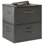 Storage boxes 2 units anthracite gray fabric 43x34x23 cm by vidaXL, Storage baskets - Ref: Foro24-332909, Price: 32,71 €, Dis...