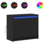 Aparador con LED madera de ingeniería negro 72x34x61 cm en Aparadores | Comprar online en Foro24