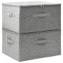 Aufbewahrungsboxen 2 Einheiten grauer Stoff 43x34x23 cm von vidaXL, Aufbewahrungskörbe - Ref: Foro24-332910, Preis: 35,54 €, ...