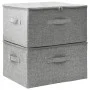 Cajas de almacenaje 2 unidades tela gris 43x34x23 cm de vidaXL, Cestas para almacenaje - Ref: Foro24-332910, Precio: 36,84 €,...