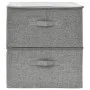 Cajas de almacenaje 2 unidades tela gris 43x34x23 cm de vidaXL, Cestas para almacenaje - Ref: Foro24-332910, Precio: 36,84 €,...
