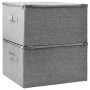 Aufbewahrungsboxen 2 Einheiten grauer Stoff 43x34x23 cm von vidaXL, Aufbewahrungskörbe - Ref: Foro24-332910, Preis: 35,54 €, ...